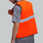 Orange Sanitation Vest Reflective Vest Garden Road Construction Work Clothes Construction Road Safety Clothes