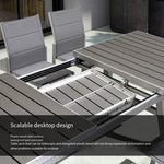 Outdoor Leisure Wooden Table And Chair Courtyard Multi-function Antiseptic Table And Chair Garden Outdoor Terrace Villa Retractable Long Table