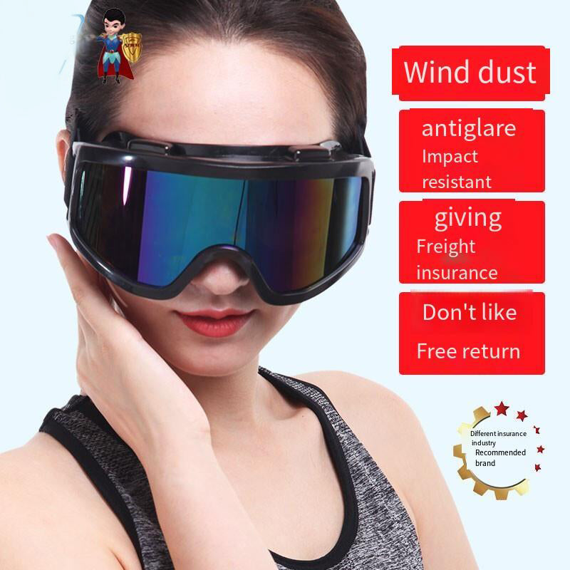 6 Pieces Goggles Anti Glare Goggles Welder Welding Glasses Sunglasses Dust Proof Windproof Outdoor Skiing Glasses