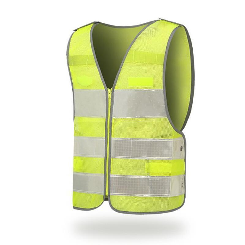 Reflective Vest Construction Fluorescent Vest Grid Traffic And Road Safety Protective Clothing