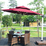 Outdoor Sunshade Umbrella Courtyard Umbrella Large Sunshade Umbrella Balcony Terrace Garden Folding 3m Square Umbrella With Water Tank Base