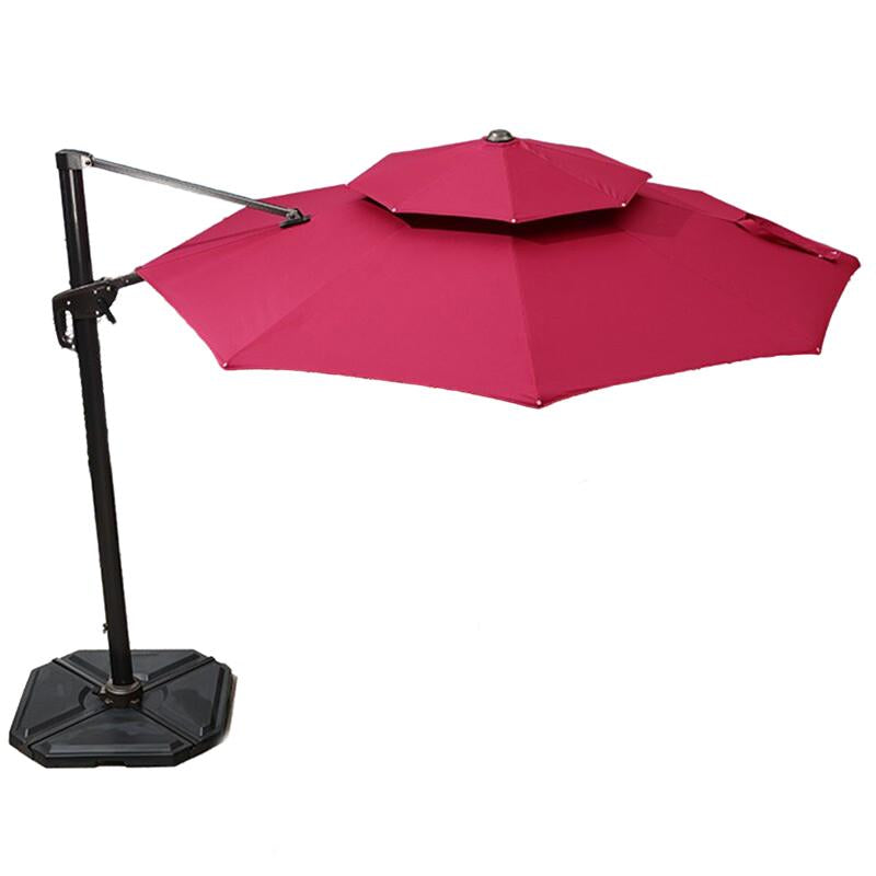 Outdoor Sunshade Garden Roman Umbrella Outdoor Large Solar Umbrella Stall Folding Solar Umbrella With Light American Version 2.5m Square