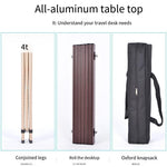 Outdoor Folding Table Folding Picnic Table Portable Aluminum Alloy Square Table Ultra Light Suit Self Driving Touring Table 4 Large Back Chairs