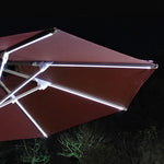 Outdoor Sunshade Courtyard Garden Umbrella Balcony Solar Energy With LED Light Big Sun Umbrella Hotel Bar Coffee Shop Balcony Umbrella