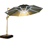 Outdoor Sunshade Courtyard Garden Umbrella Balcony Solar Energy With LED Light Big Sun Umbrella Hotel Bar Coffee Shop Balcony Umbrella