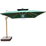 Outdoor Sunshade Courtyard Balcony Sun Umbrella Stalls Roman Solar Umbrella With LED Lights Large Outdoor Umbrella Light Bar Square 2.5m