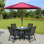 Folding Table And Chair Set Outdoor Furniture Balcony Courtyard Sun Umbrella Balcony Table And Chair Five Piece Set Outdoor Open-air Coffee Table