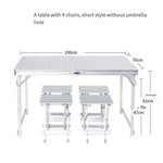 Folding Table Outdoor Furniture Portable Combination Aluminum Alloy Table Picnic Table Barbecue Table Exhibition Industry Advertising Table Publicity Table