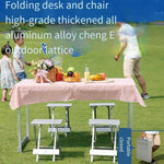 Folding Table Outdoor Furniture Portable Combination Aluminum Alloy Table Picnic Table Barbecue Table Exhibition Industry Advertising Table Publicity Table