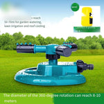 Landscape Gardening Automatic Rotary Sprinkler 360 Degree Irrigation Lawn Garden Watering Roof Cooling Sprinkler Independent + 1 4-point Interface