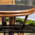 Balcony Table, Chair And Rattan Chair Three-piece Suit Outdoor Leisure Rattan Tea Table And Chair Single Teng Chair Tea Table Balcony Tea Table Rattan Chair