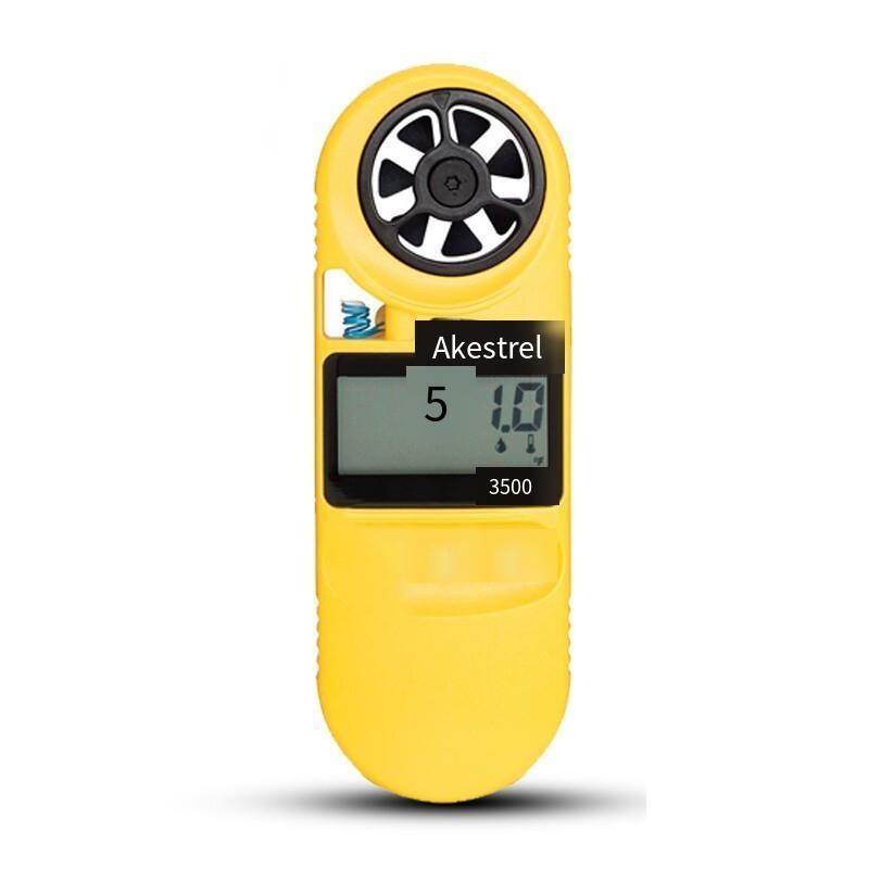 Hand Held Anemometer Measures Wind Speed Yellow High Precision Anemometer