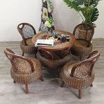 Rattan Chair Three Piece Set Balcony Leisure Table And Chair Single Armchair Rattan Outdoor Small Table And Chair Family Living Room Five Piece Set