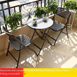 Balcony Table And Chair Small Tea Table Rattan Chair Armchair Outdoor Leisure Rattan Chair Three Piece Combination Rattan Chair Table And Chair Courtyard