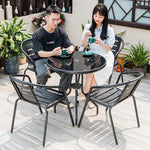 Outdoor Table And Chair Courtyard Balcony Small Tea Table Garden Iron Art Leisure Milk Tea Shop Combination Table And Chair Tea Table Modern Simple Chair