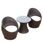 Chair Three Piece Combination Set Coffee Bar Rattan Chair Leisure Small Tea Table Rattan Balcony Small Table Chair Single Rattan Bird's Nest Chair