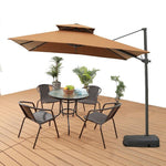 Outdoor table and chair Umbrella Patio leisure table and chair patio outdoor table and chair Cafe with iron art table and chair combination