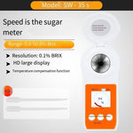 Fruit Sugar Meter Sugar Meter Digital Display Sugar Refractometer Sugar Meter Color Display Flagship (Range 0 ~ 50%)