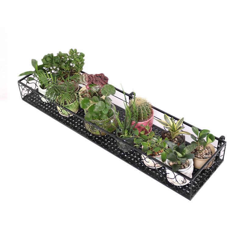 Windowsill Window Edge Hanging Flower Rack Window Flower Pot Rack Indoor Flower Rack Iron Balcony Railing Hanger Size L * W * H