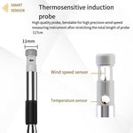 Thermal Anemometer High Precision Digital Hot Wire Anemometer Anemometer Wind Speed, Temperature And Volume Measuring Instrument (lithium Battery Direct Charging USB Data Transmission)