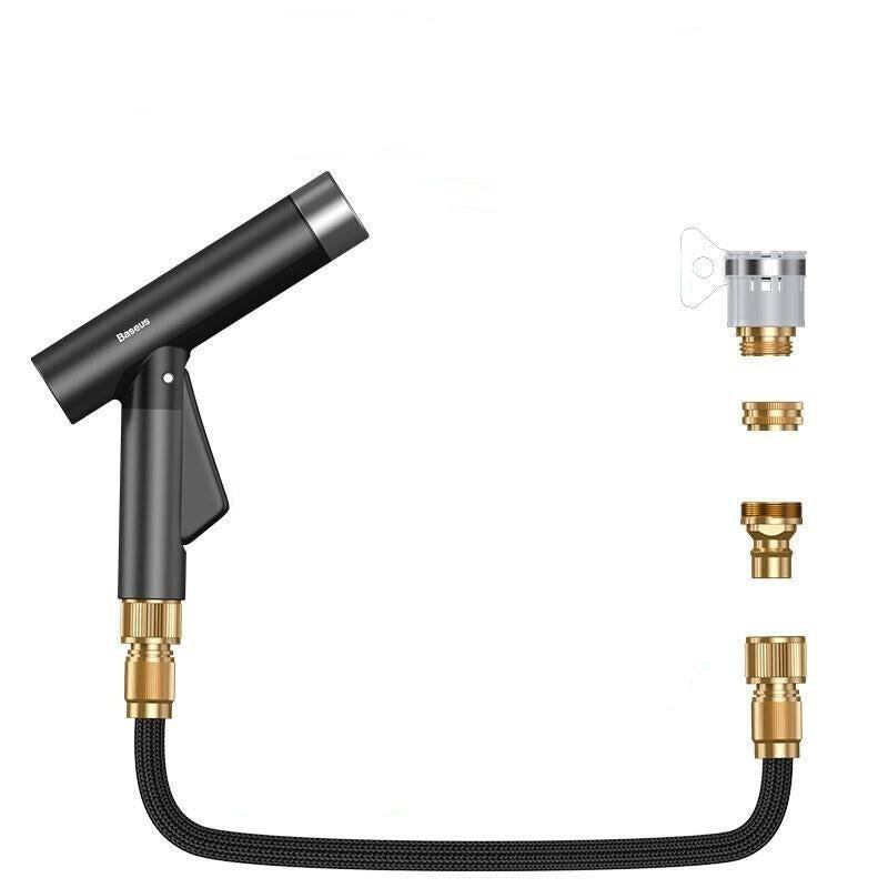 Double High Pressure Car Washing Water Gun Booster Nozzle Magic Telescopic Soft Water Pipe All Metal Household Car Washing Artifact Can Be Used For Garden Watering Multifunctional 5m Telescopic Water Pipe [water Injection 15m] Set
