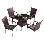 Rattan Table And Chair Combination Outdoor Table And Chair Rattan Chair Outdoor Table And Chair Balcony Table And Chair Courtyard Leisure Small Tea Table