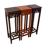 30 * 30 * 95 Chinese Antique Flower Rack Living Room Floor Bonsai Rack Solid Wood Flower Table Single Balcony Rack Walnut