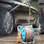 Household Car Washing Artifact High-pressure Water Pipe Hose Storage Set Connected With Tap Water Grab Nozzle Garden Yard Watering Flowers Watering Vegetables H5 Water Gun 40m Water Pipe Storage Set