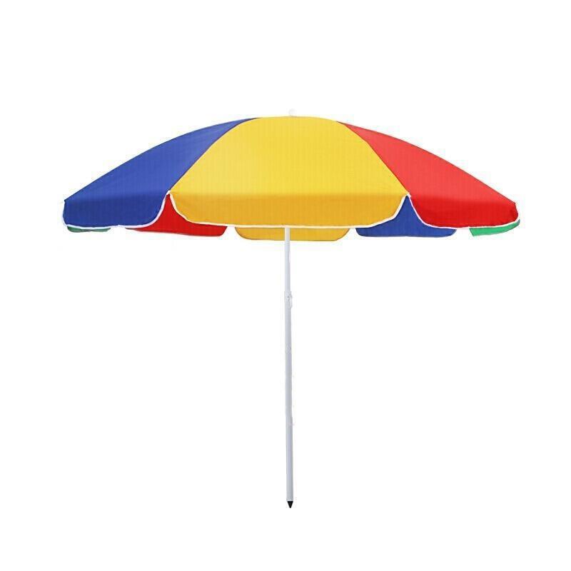 Rainbow 2.2m Large Umbrella Large Sun Umbrella Sunshade Large Commercial Outdoor Umbrella Stall Advertising Umbrella Umbrella Beach Courtyard Outdoor Balcony Umbrella Sentry Box Outdoor Sunshade