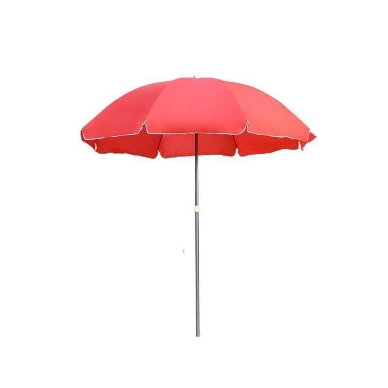 2m Red Outdoor Sunshade Umbrella  Sun Umbrella Super Large Folding Commercial Stall Round Umbrella Thickened Large Courtyard Beach Umbrella Single-layer Oxford Cloth Three-layer Skeleton