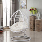 Hanging Basket Rattan Chair Swing Hanging Chair Indoor Hammock Balcony Table Chair Cradle Chair Home Black And White