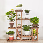 Flower Rack Solid Wood Flower Rack Living Room Balcony Indoor Multi-storey Floor Type Flower Pot Rack H7301
