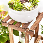 Flower Rack Solid Wood Flower Rack Living Room Balcony Indoor Multi-storey Floor Type Flower Pot Rack H7301