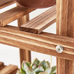 Flower Rack Solid Wood Flower Rack Living Room Balcony Indoor Multi-storey Floor Type Flower Pot Rack H7301