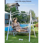 Outdoor Swing Courtyard Double Rocking Chair Iron Indoor Hanging Chair Balcony Swing Garden Table Ice Coffee Double Rocking Chair + Cushion