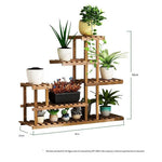 Pine Flower Shelf Flowerpot Indoor And Outdoor Living Room Balcony Fleshy Plant Solid Wood Multi-layer Assembly Flowerpot Modern Simple Storage Rack Flower Swing Rack