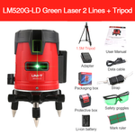 UNI-T 2 Lines Green Laser Level and 1.5M Slash Mode Tripod Self-leveling Cross Marking Instrument 1.5M Aluminum Alloy Tripod with 180 Degree Adapter