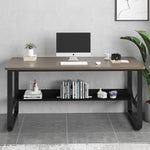 Computer Home Office Desk, 48 Inch  Desk Study Writing Table with Bookshelf Modern Simple Style