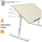 IBAMA Portable Laptop Stand Table Height And Angle Adjustable Desk Folding Table For Writing In Bed, Sofa And Couch With Anti Slip Pad