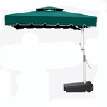 Outdoor Sunshade Umbrella Sun Large Stall Courtyard Balcony Sunscreen Folding Canopy Sunshade Umbrella [upgrade Can Lift] 2.2m + Cross Seat