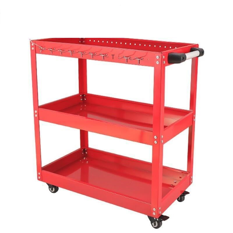 Tool Car Trolley Three Layer Trolley Mobile Repair Tool Car Hardware Tool Storage Cabinet Multi Function Tool Cabinet Parts Cabinet Blue