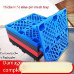 Forklift Pallet Plastic Pallet Warehouse Backing Plate Forklift Grid Moisture-proof Plate Stackable Goods Pallet Shelf Blue 80 * 80 * 14cm