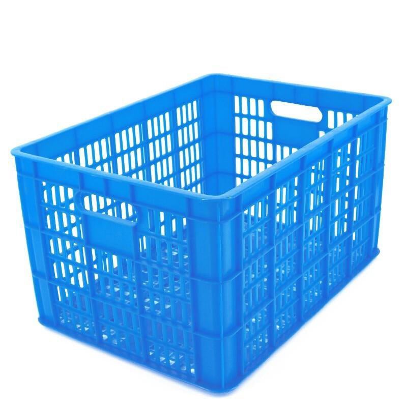 Plastic Basket Rectangular Pallet Thickened Fruits Large Vegetables Frame Factory Storage Logistics Storage Turnover Box B3 Outside 485 * 350 * 265