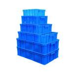 6 Pieces Turnover Box Plastic Thickened Rectangular Logistics Box Parts Box Material Box Fish And Turtle Large Storage Box Storage Box 3 520 * 350 * 150 Blue