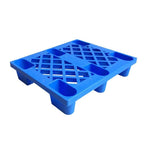 Shelf Pallet Forklift Logistics Pallet Mat Grid Nine Foot Plastic Card Warehouse Moisture-proof Board New Material Blue 2 × Fork Foot 1200 * 1000 * 145mm