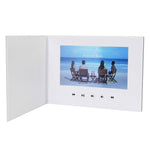 LuguLake 7" Video Greeting Card Video Brochure LCD Screen Digital Brochures for Father's Day Birthday Anniversary White