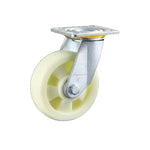 6 Inch Plate Swivel Beige Caster Wheels 4Pcs Flat Bottom Movable Polypropylene (PP) Caster Medium and Heavy Duty Universal Wheels - 4Pcs