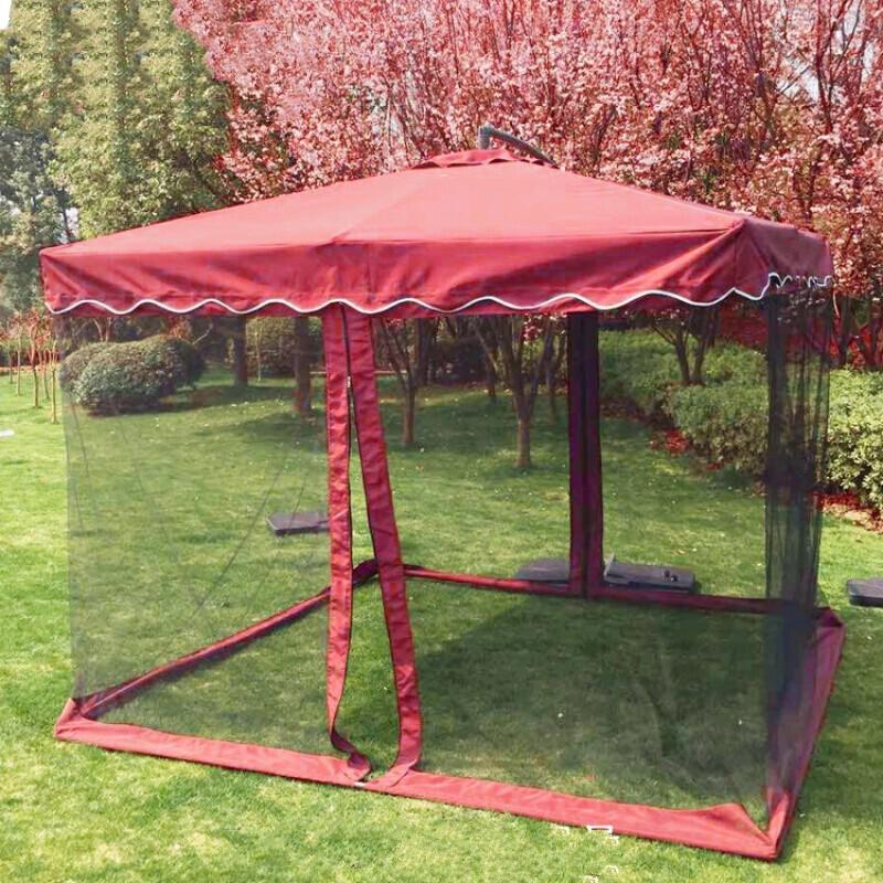 Outdoor Sunshade Courtyard Mosquito Net Umbrella Net Umbrella Sentry Box Garden Balcony Balcony Sunshade Umbrella Integrated Base