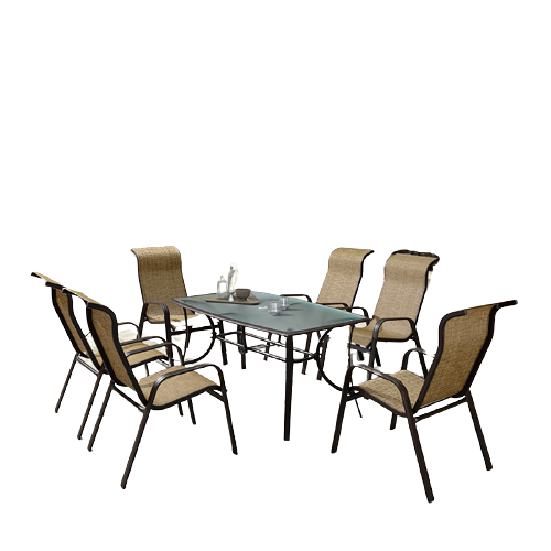 Outdoor Table And Chair Courtyard Balcony Iron Mesh Table And Chair Five Piece Set Outdoor Simple Leisure Tea Table 4